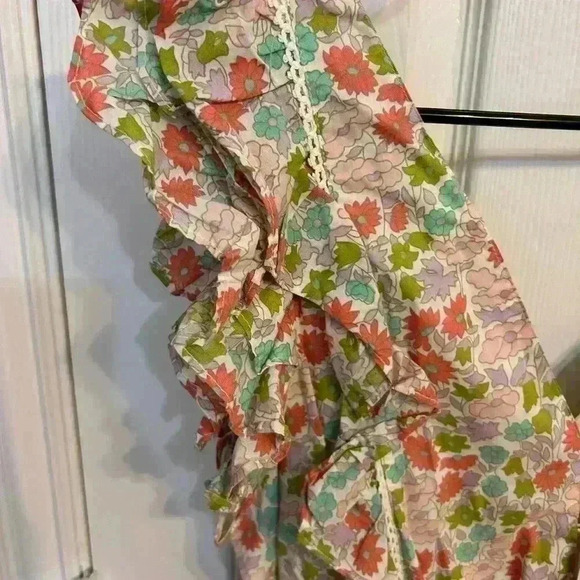 LOVE THE LABEL ANTHROPOLOGIE INES TIERED RUFFLE MINI DRESS Size M - Picture 5 of 6